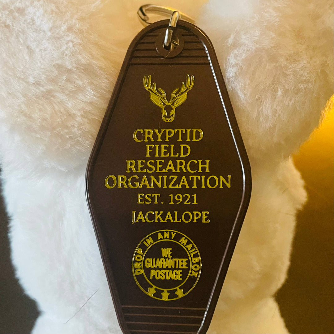 Motel Key Fob - Cryptid Field Research Org. (Jackalope)