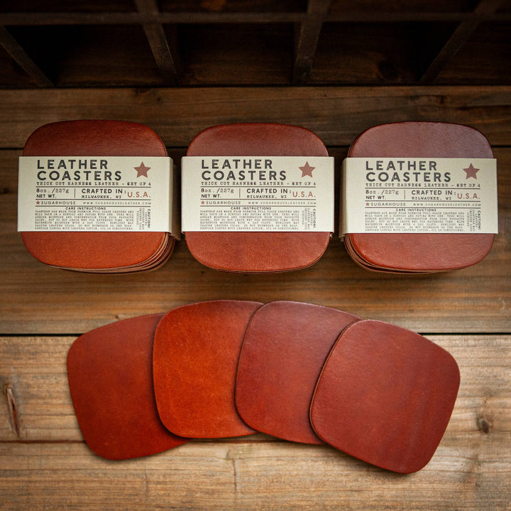 Premium Leather Coasters (Set of 4)