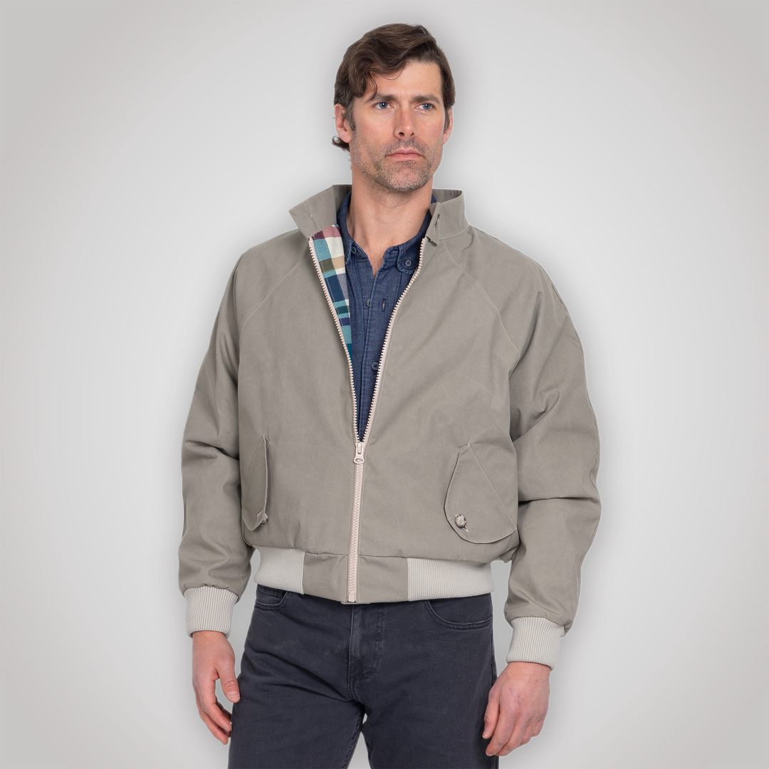 Harrington Jacket - Pewter Cream