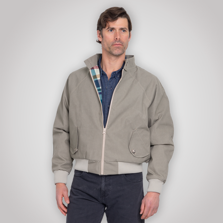 Harrington Jacket - Pewter Cream