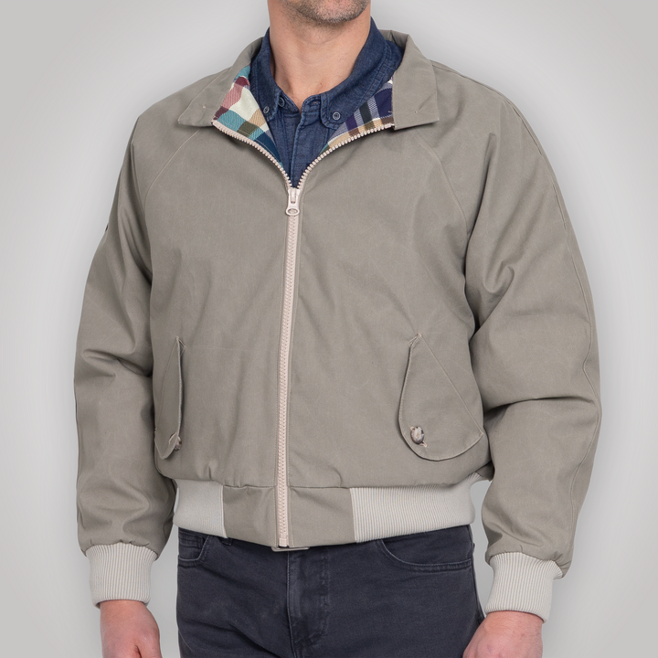 Harrington Jacket - Pewter Cream