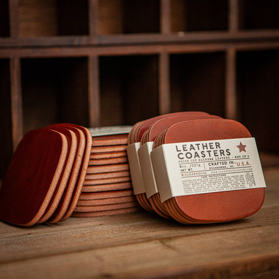 Premium Leather Coasters (Set of 4)