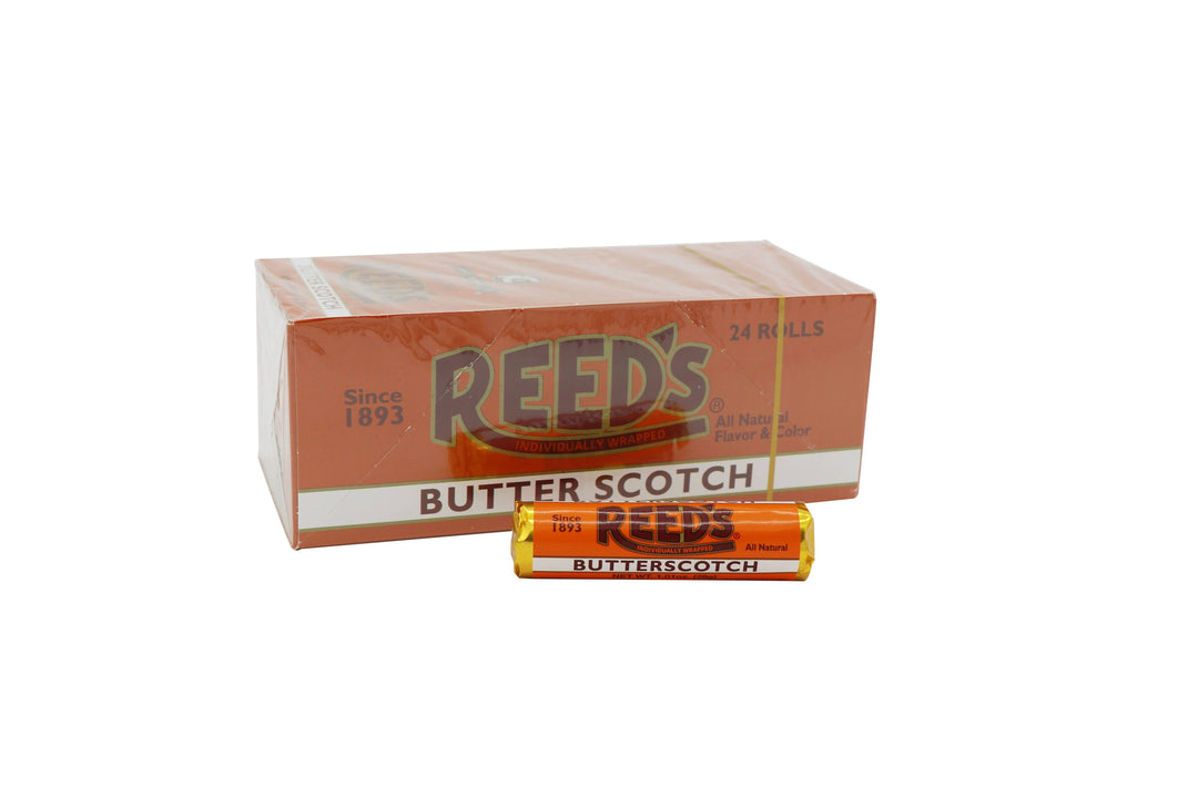 Reed's Candy Rolls Butterscotch, 24ct
