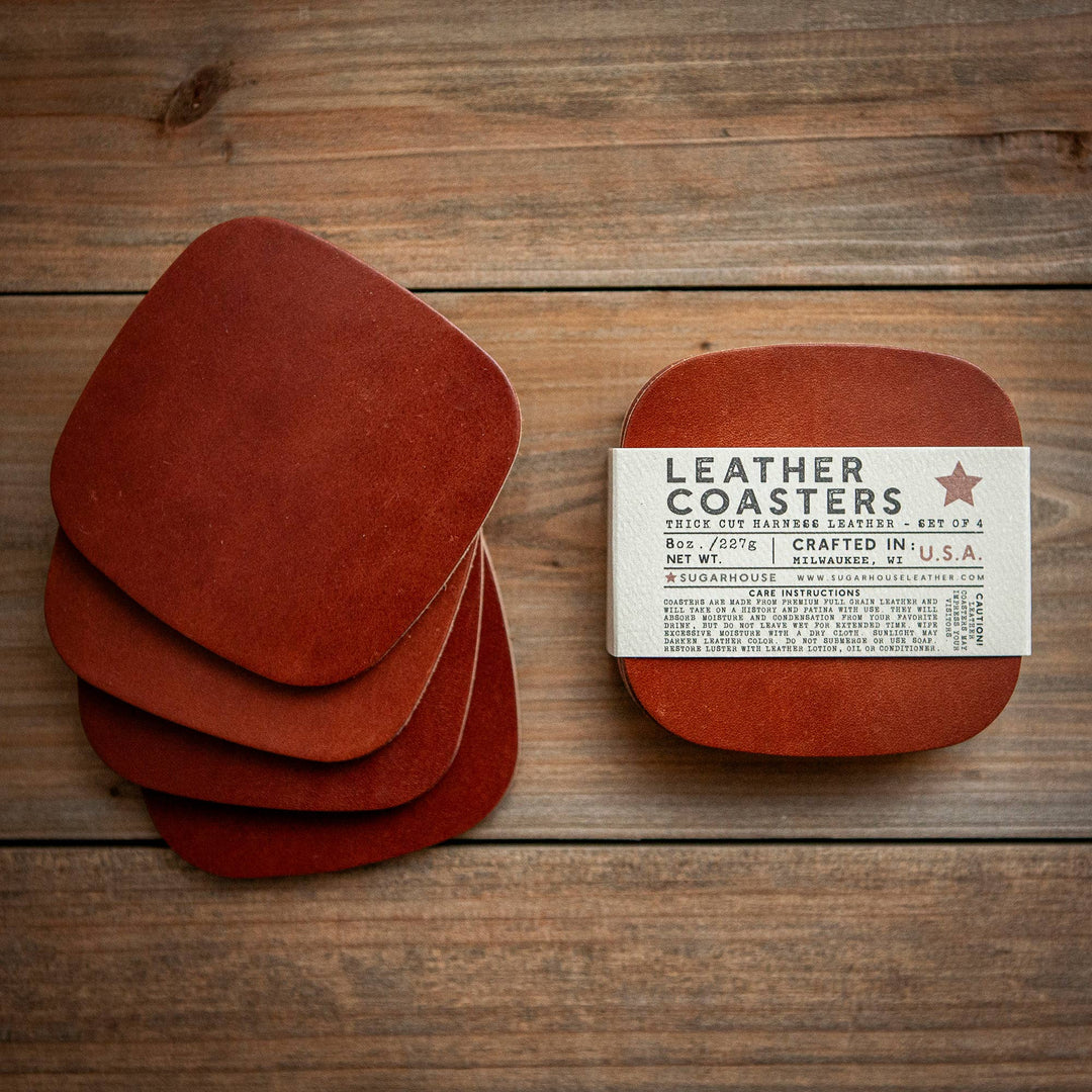 Premium Leather Coasters (Set of 4)