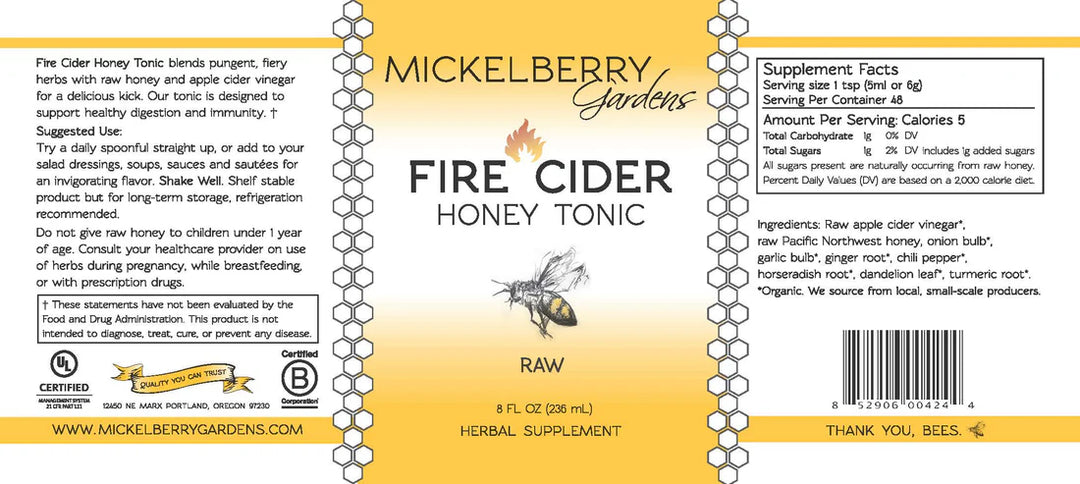 Fire Cider Honey Tonic (8oz)