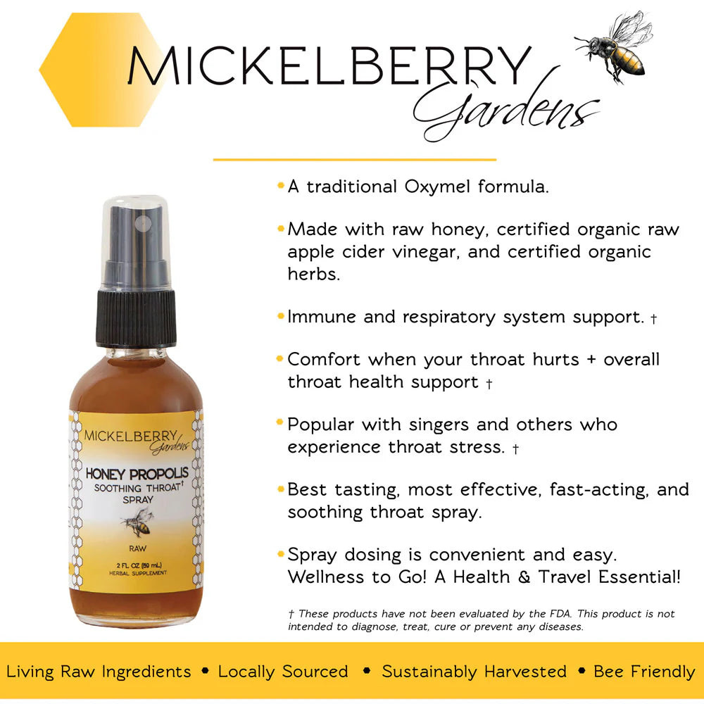 Honey Propolis Throat Spray (2oz)