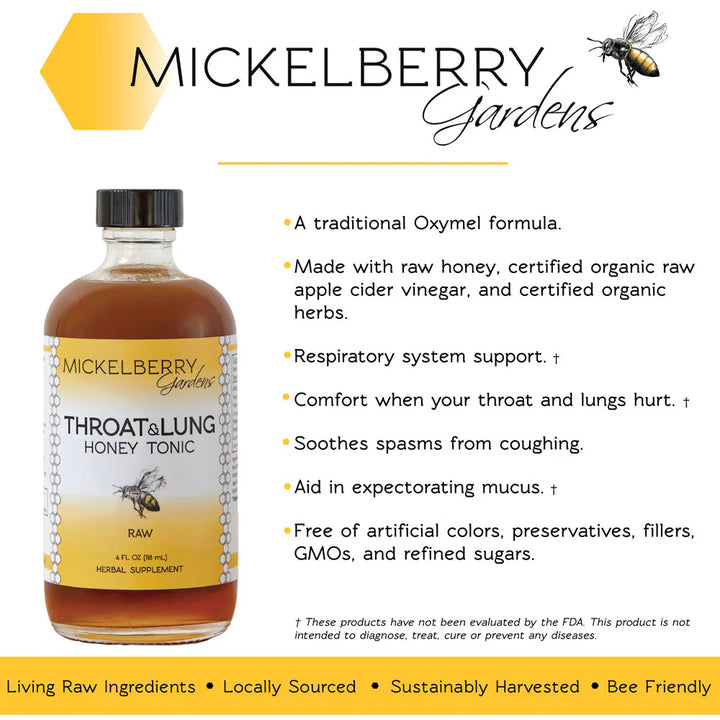 Throat and Lung Honey Tonic (8oz)