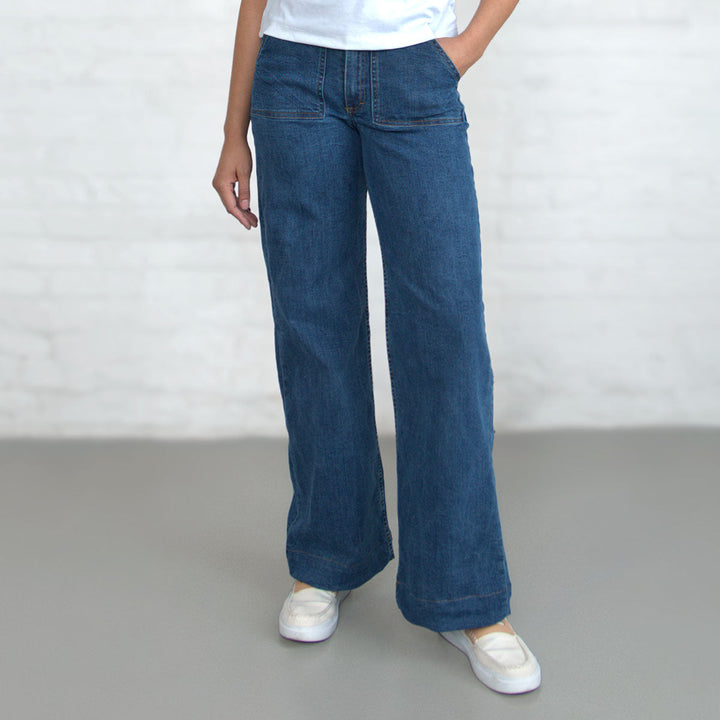 Palazzo - Light Wash Stretch