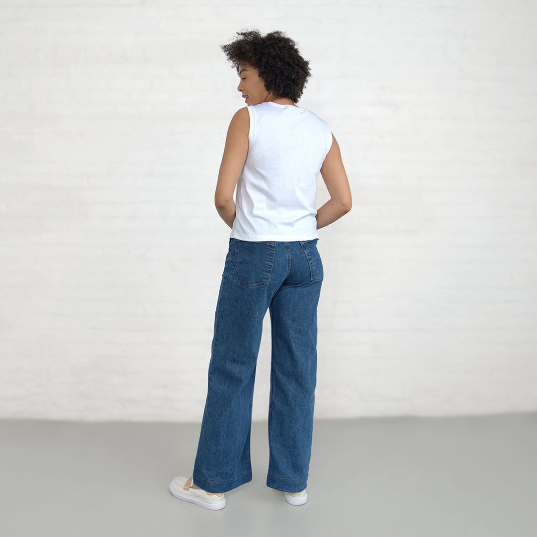 Palazzo - Light Wash Stretch
