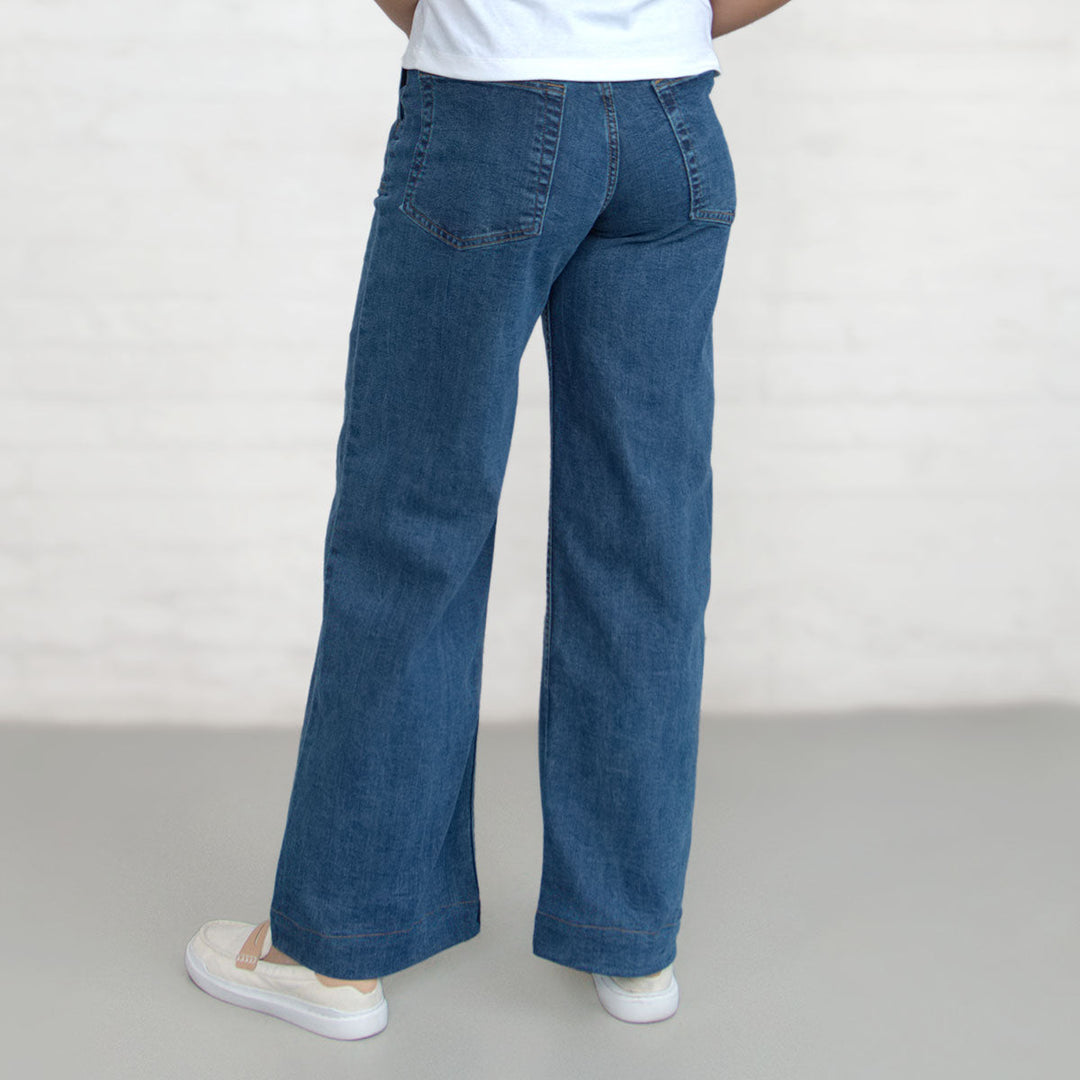 Palazzo - Light Wash Stretch
