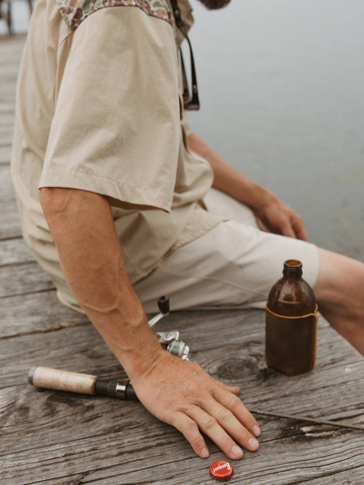 Leather Sewn Can Cooler