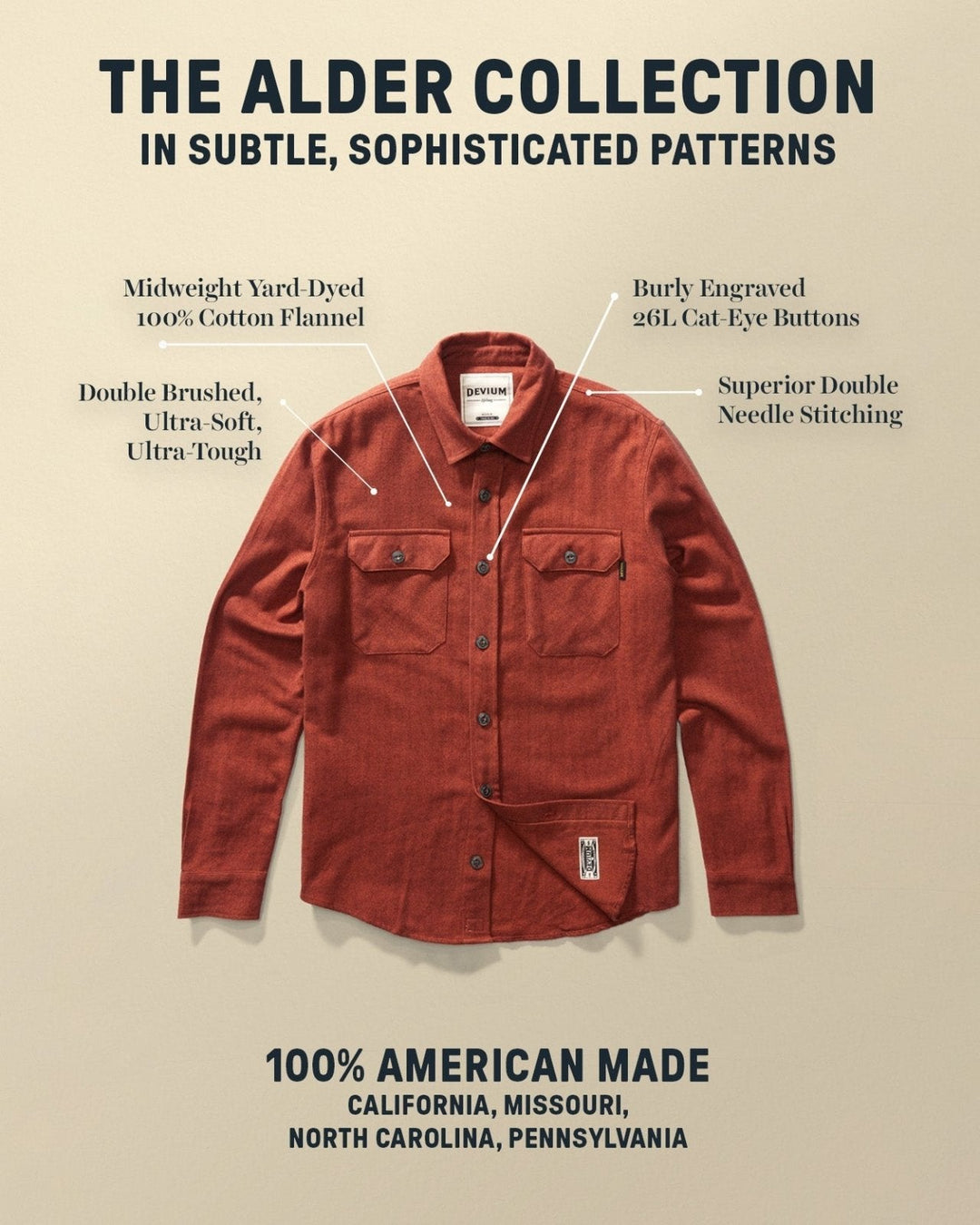 Alder Long Sleeve Flannel Shirt
