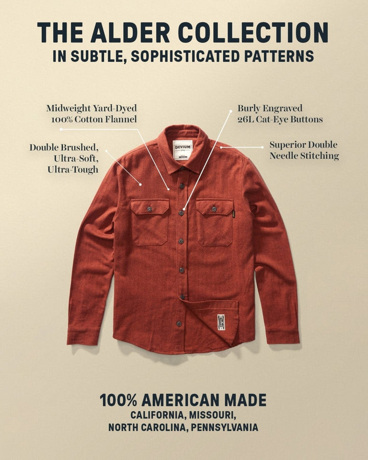 Alder Long Sleeve Flannel Shirt