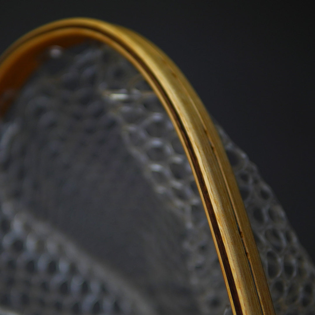 Big Dipper 24"x17" - Brown Trout Engraved - Natural Fly Fishing Traditional Landing Net - Handcrafted & Made in USA